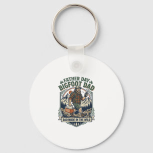 Vatertag Bigfoot Dad Shirt Mythologischer Familien Schlüsselanhänger