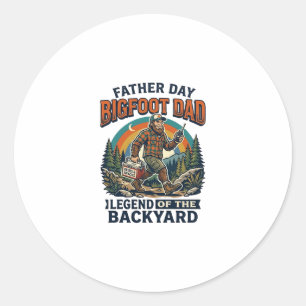 Vatertag Bigfoot Dad Shirt Snacks Held Funny Gif Runder Aufkleber