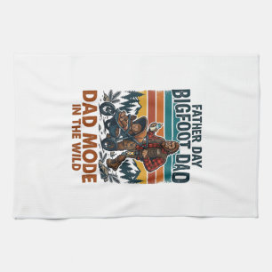 Vatertag Bigfoot Papa Shirt Camping Legende Vater Geschirrtuch