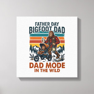 Vatertag Bigfoot Papa Shirt Camping Legende Vater Leinwanddruck