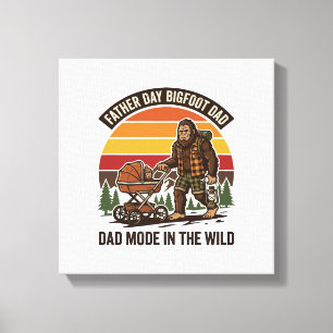Vatertag Bigfoot Papa Shirt Camping Legende Vater Leinwanddruck