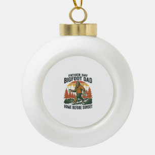 Vatertag Bigfoot Papa Shirt Der Mann Der Mythos De Keramik Kugel-Ornament