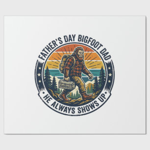 Vatertag Bigfoot Papa Shirt Lustiger Wald Legende  Geschenkpapier