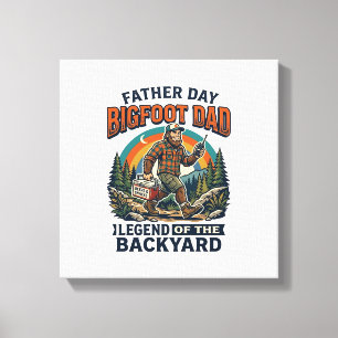 Vatertag Bigfoot Papa Shirt Snacks Held Funny Gif Leinwanddruck