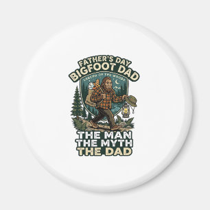 Vatertag Bigfoot Papa Shirt Stark Ruhig Zuverlässi Magnet