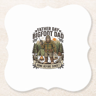 Vatertag Bigfoot Papa Shirt Wald Papa Retro G Untersetzer