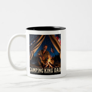 Vatertag Camping King Vater Zweifarbige Tasse