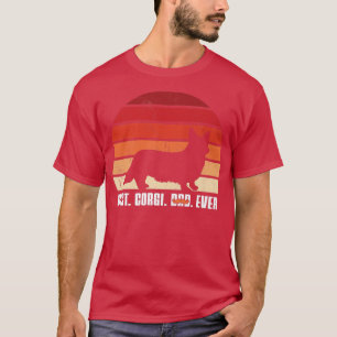 Vatertag Corgi-Hundeliebhaber Retro Best Corgi-Vat T-Shirt