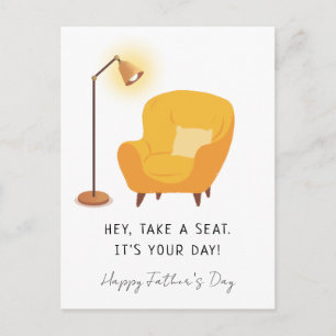 Vatertag Cozy Chair & Lamp Design Minimal Einladungspostkarte