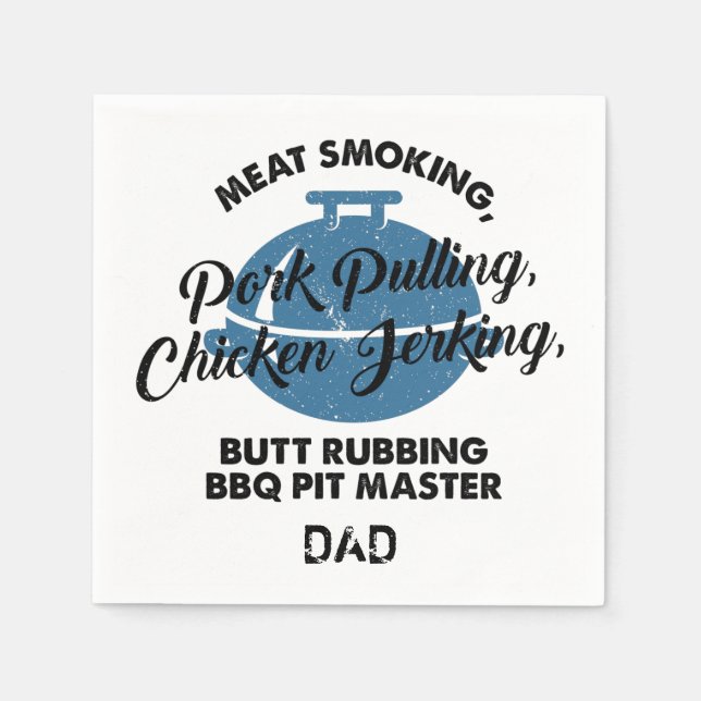 Vatertag Custom GRILLEN Vater Personalisiert Paper Serviette (Vorderseite)