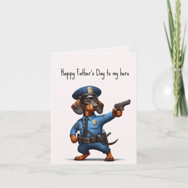 Vatertag-Dackel Karte (Vorderseite)