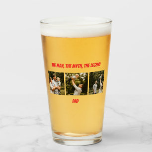 Vatertag Dad Legende Foto Trinkglas Glas