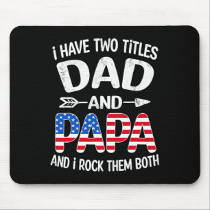 Vatertag Dad Und Papa Uns Amerikanische Flagge Vat Mousepad