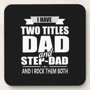 Vatertag Dad und Stiefvater ich rocke sie Getränkeuntersetzer