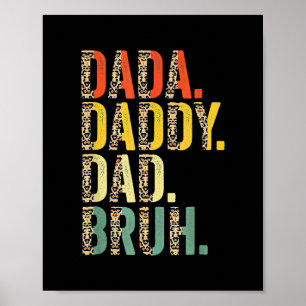 Vatertag Dada Daddy Vater Bruh Poster