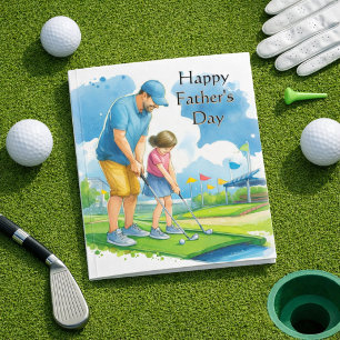 Vatertag Daddy / Tochter Minigolf Karte