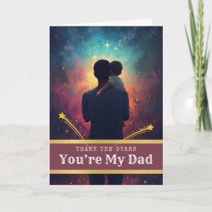 Vatertag Dank den Sternen Dad Universum Thema Karte