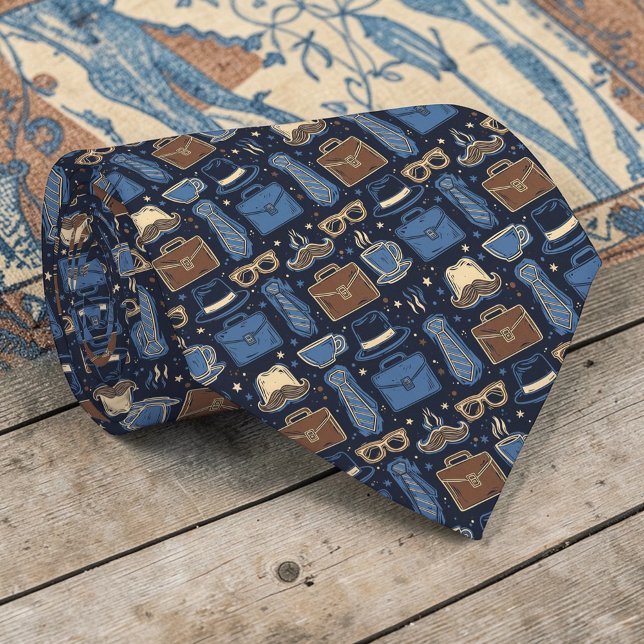 Vatertag Dapper Dad Muster Krawatte (Von Creator hochgeladen)