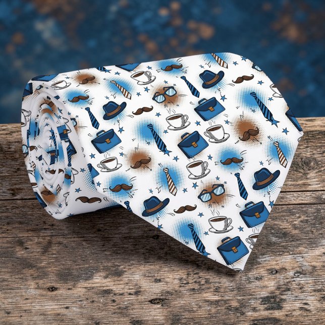 Vatertag Dapper Dad Muster Krawatte (Von Creator hochgeladen)