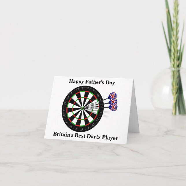 Vatertag-Dart-Board und Darts Karte (Vorderseite)
