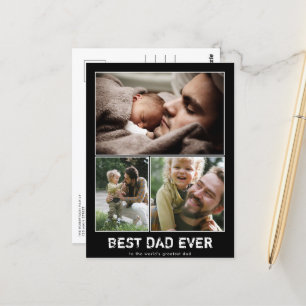 Vatertag Drei Fotocollage Postkarte