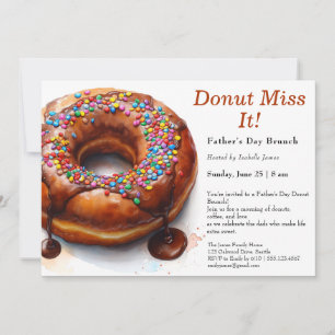 Vatertag Einladung zum Brunch - Donuts & Kaffee