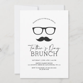 Vatertag Eleganter rustikaler Brunch Einladung