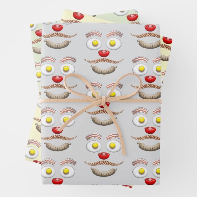 Vatertag-Englisches Frühstück Geschenkpapier Set (Beispiel)