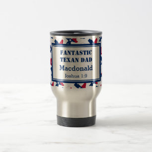 Vatertag FANTASTIC TEXAN VATER Personalisiert Reisebecher