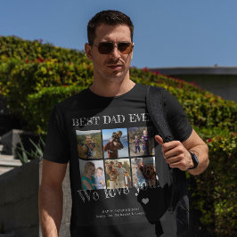 Vatertag Foto Collage Bester Papa je Brauch T-Shirt