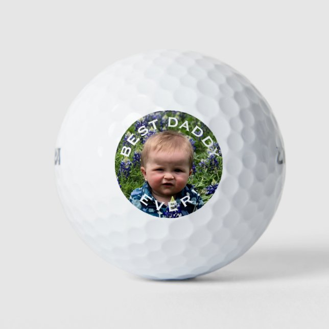 Vatertag Foto Golfball (Vorderseite)