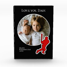 Vatertag Foto mit Baseball Player