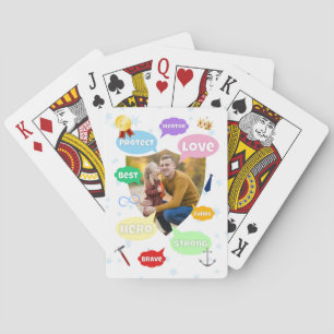 Vätertag Foto Wortwolken Bester Vater Spielkarten