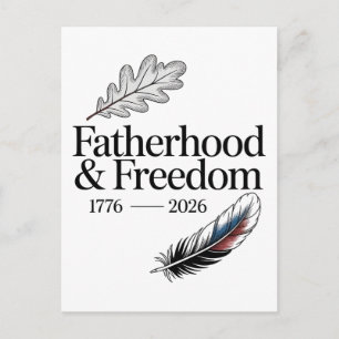 Vatertag & Freiheit 1776 - 2026 Fathers Day Feiertagspostkarte