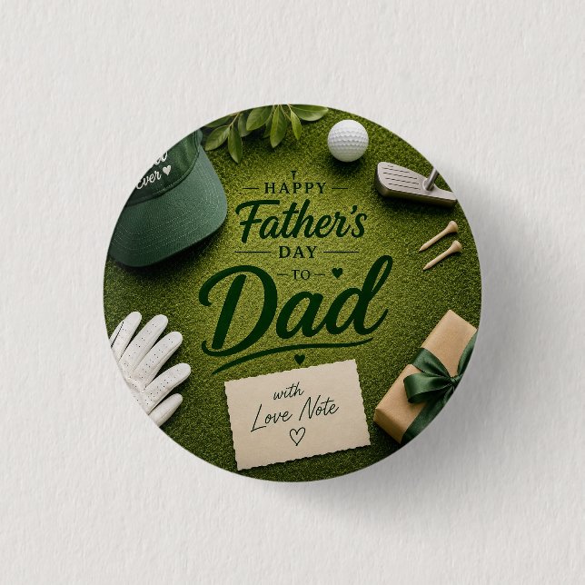 Vatertag für Golf-Daddy  Button (Vorderseite)