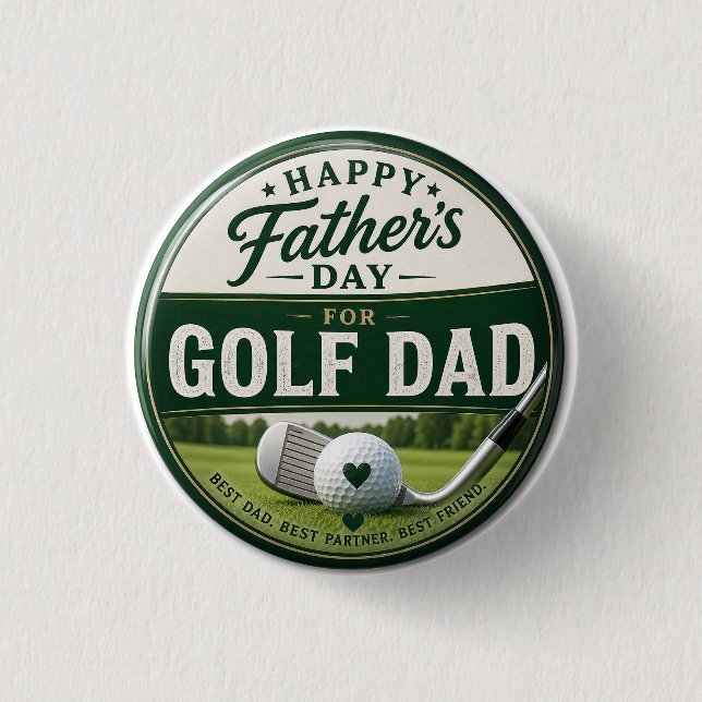 Vatertag für Golf-Daddy  Button (Vorderseite)