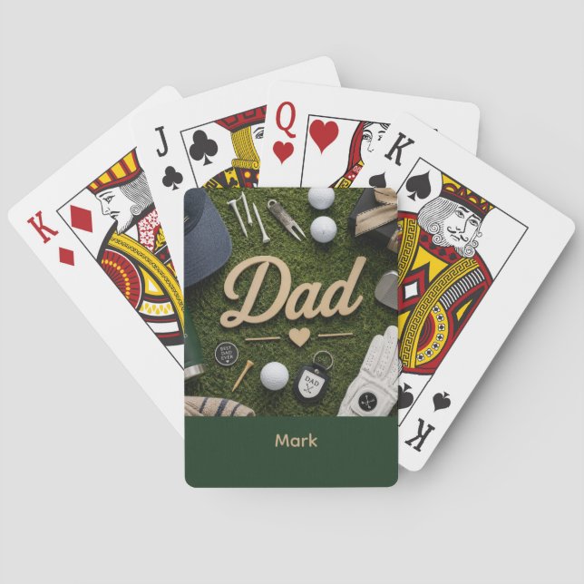 Vatertag für Golf-Daddy  Spielkarten (Rückseite)