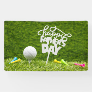 Vatertag für Golfer mit Golfball und T-Shirts  Banner