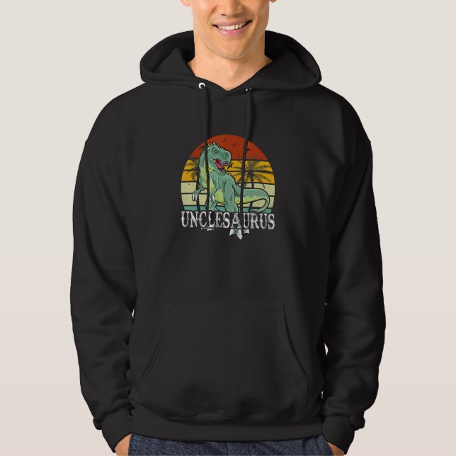 Vatertag für Männer Unclesaurus Onkel Saurus Rex Hoodie (Vorderseite)
