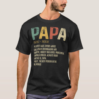 Vatertag für Männer Vater Papa Definition Opa T-Shirt