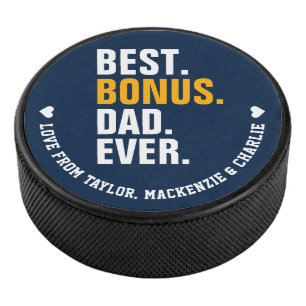 Vatertag für Stepdad Bonus Vater Personalisiert Eishockey Puck