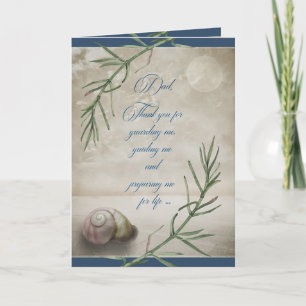 Vatertag für Vater Seashell am Strand Karte