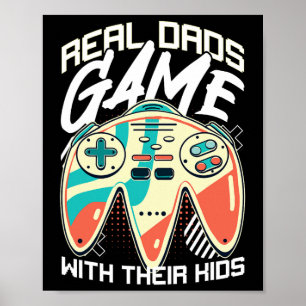 Vatertag Gamer Vater Videospiel Pater Stepdad Fu Poster