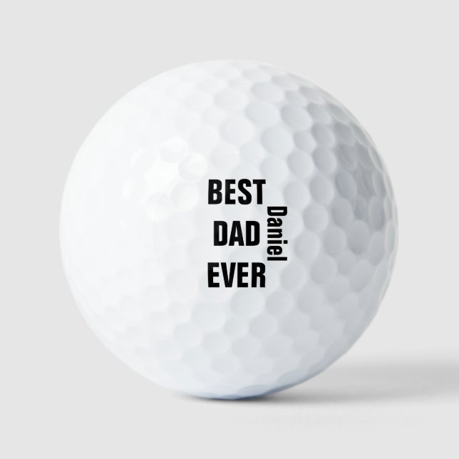 Vatertag Geburtstag Bester Vater je Individuelle N Golfball (Vorderseite)