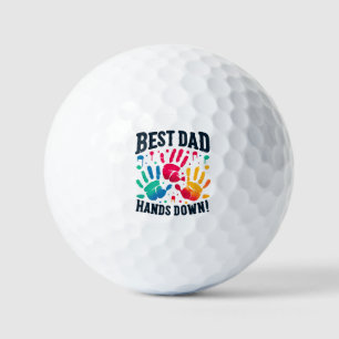 Vatertag, Geburtstag, der beste Vater hält sich ni Golfball