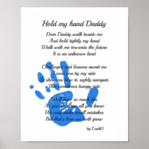 Vatertag Gedicht - Händlerhanddruck Vater Geschenk Poster