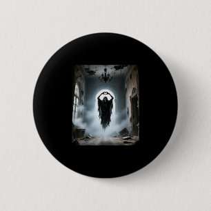 Vatertag Geist Herz Hände Horror Grusel Gesicht Button