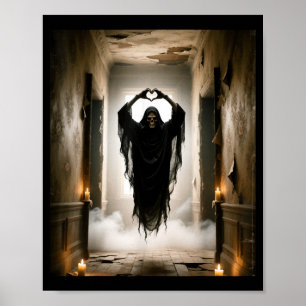 Vatertag Geist Herz Hände Horror Grusel Gesicht Poster