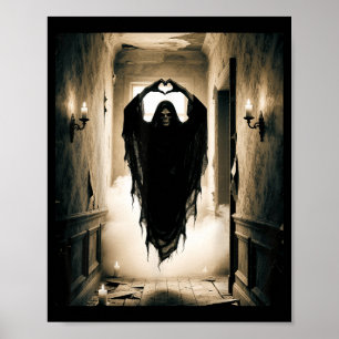 Vatertag Geist Herz Hände Horror Grusel Gesicht Poster