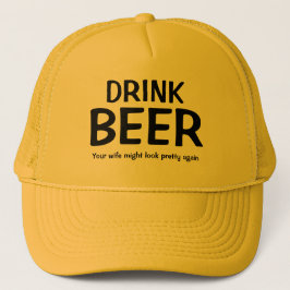 Vatertag Geschenk Baseball Neuheit DRINK BIER Truckerkappe